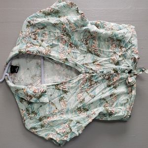 Peter Pam button up crop top